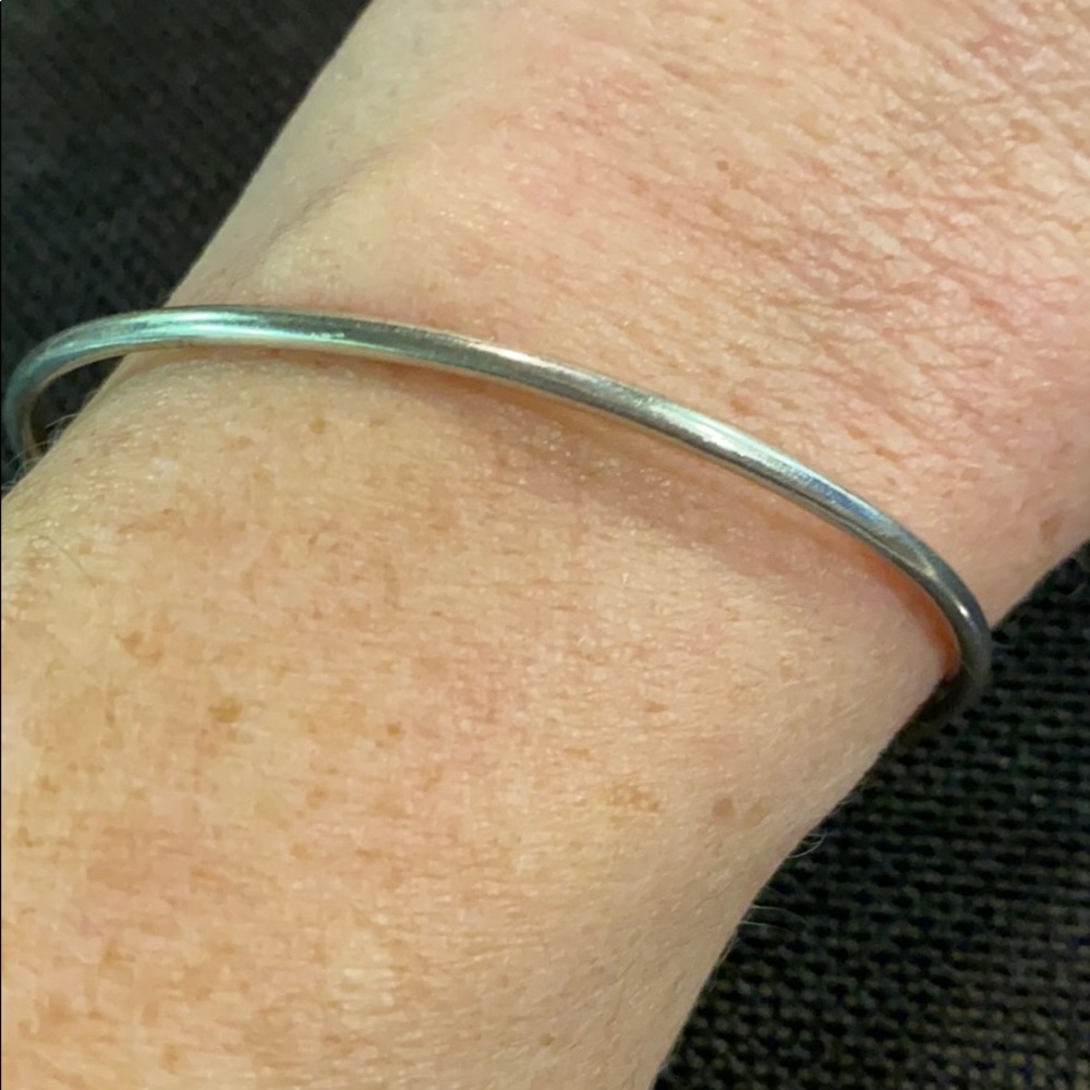 Sterling Silver Cuff Bracelet Removable Bead - image 6